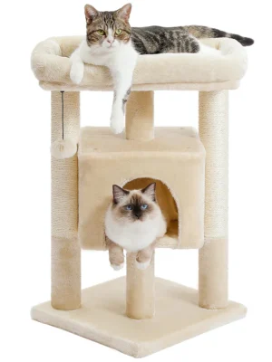 Arbre à chat d'angle beige